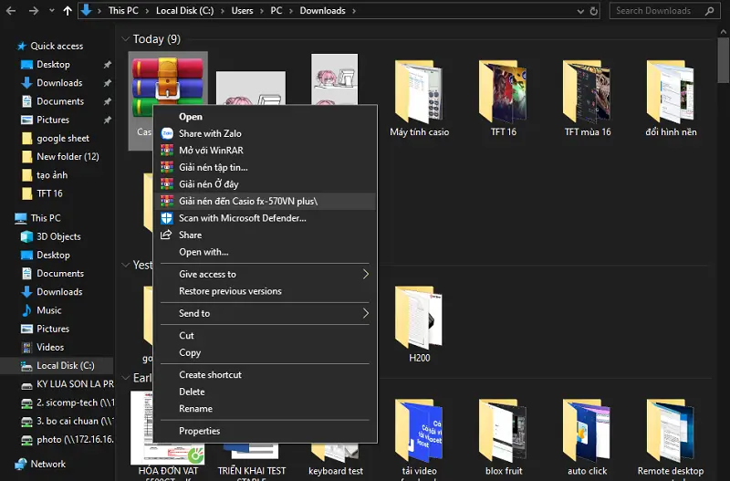 Giải nén 570VN Plus Giải nén file Casio 570VN Plus